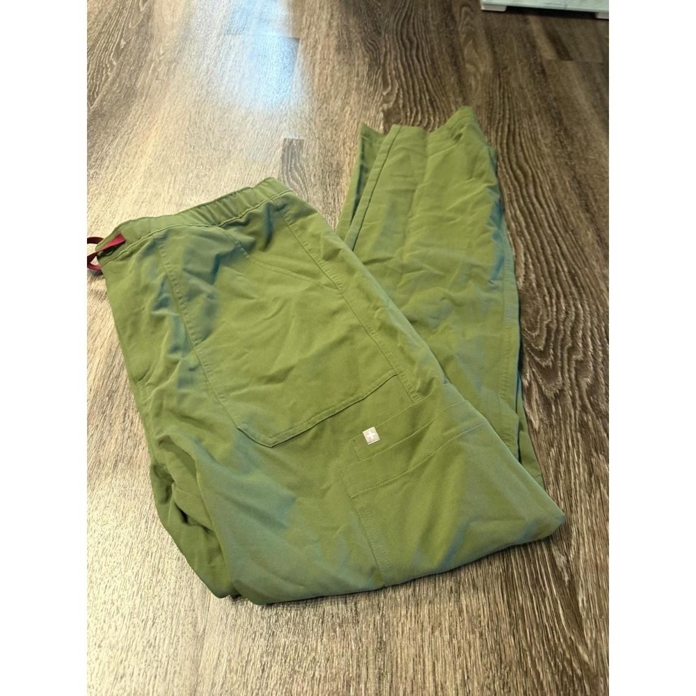 FIGS Technical Collection Olive Green Scrub Pants Cargo Straight Leg Mens Small